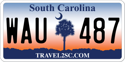 SC license plate WAU487