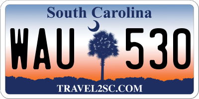 SC license plate WAU530