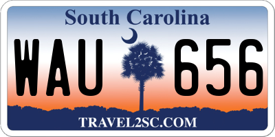 SC license plate WAU656