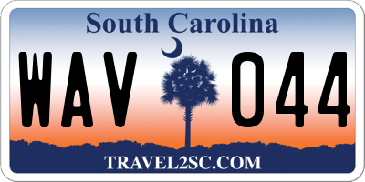 SC license plate WAV044