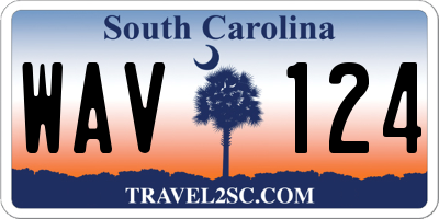SC license plate WAV124