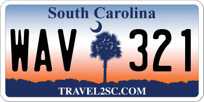 SC license plate WAV321