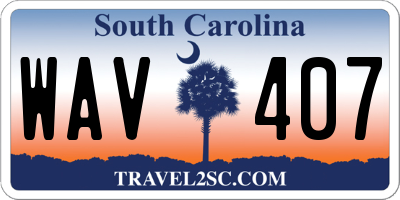 SC license plate WAV407