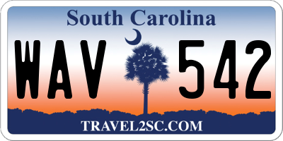 SC license plate WAV542