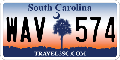 SC license plate WAV574