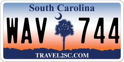 SC license plate WAV744