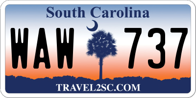SC license plate WAW737