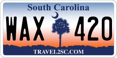 SC license plate WAX420