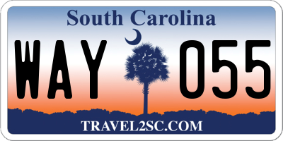 SC license plate WAY055