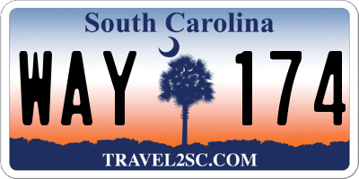 SC license plate WAY174