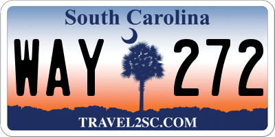 SC license plate WAY272