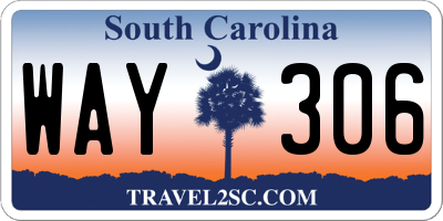 SC license plate WAY306