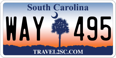 SC license plate WAY495
