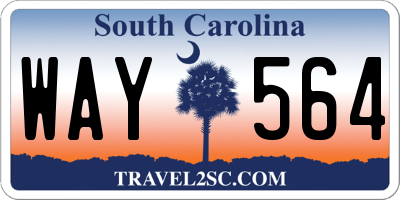 SC license plate WAY564
