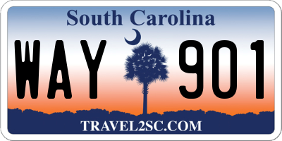 SC license plate WAY901