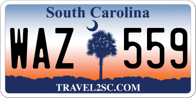 SC license plate WAZ559