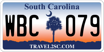 SC license plate WBC079