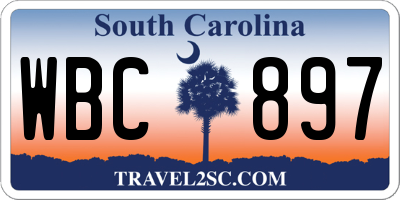 SC license plate WBC897