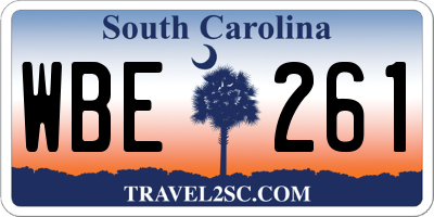 SC license plate WBE261