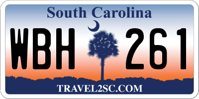 SC license plate WBH261