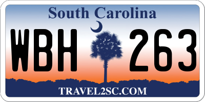 SC license plate WBH263