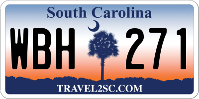 SC license plate WBH271