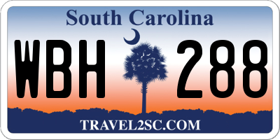 SC license plate WBH288