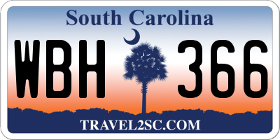 SC license plate WBH366