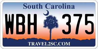 SC license plate WBH375