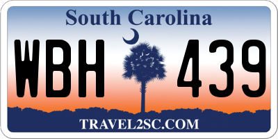 SC license plate WBH439
