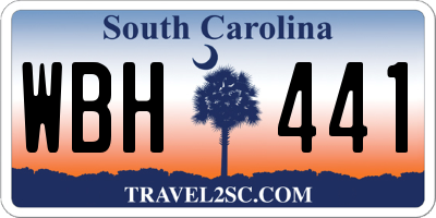 SC license plate WBH441