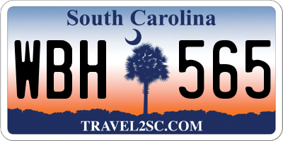SC license plate WBH565