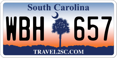 SC license plate WBH657
