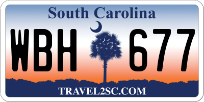 SC license plate WBH677