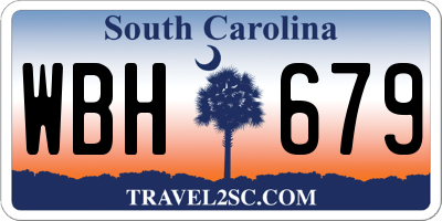 SC license plate WBH679
