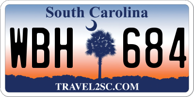 SC license plate WBH684