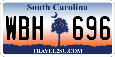 SC license plate WBH696