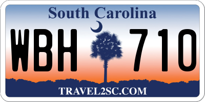 SC license plate WBH710