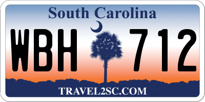 SC license plate WBH712
