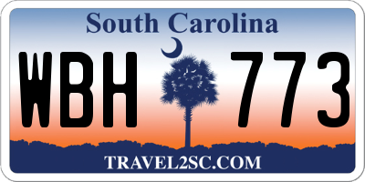 SC license plate WBH773