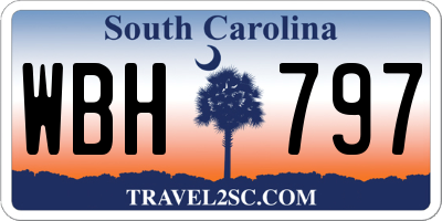 SC license plate WBH797