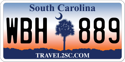 SC license plate WBH889