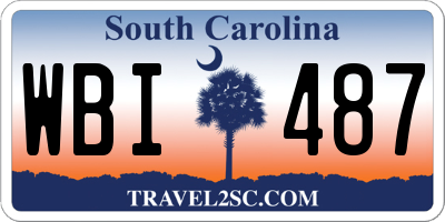 SC license plate WBI487