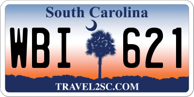 SC license plate WBI621