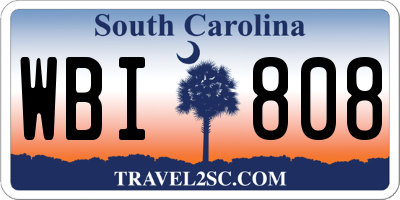 SC license plate WBI808