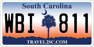 SC license plate WBI811