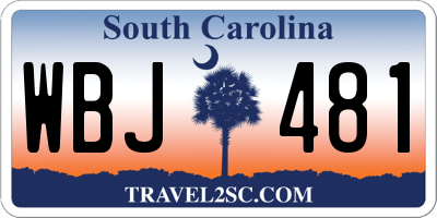 SC license plate WBJ481