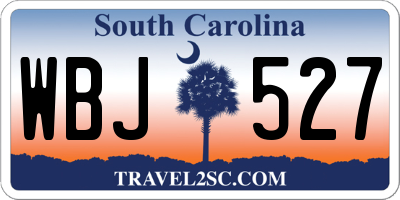 SC license plate WBJ527