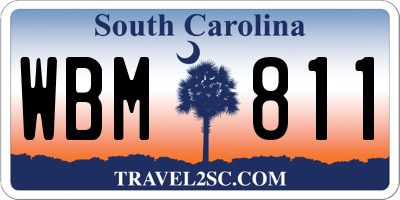 SC license plate WBM811