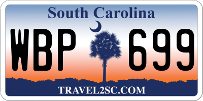 SC license plate WBP699